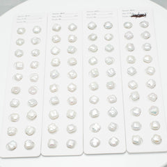 Baroque 10-11mm Clover Pearls White AAA Pearl Pairs