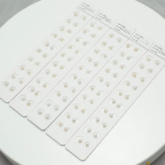 Freshwater 5-5.5mm Round Pearls White AAA Pearl Pairs