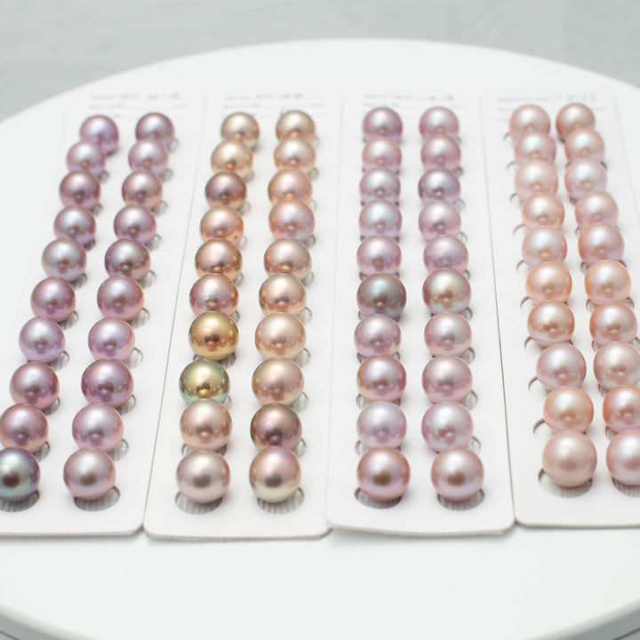 Edison 14-15mm Round Pearls Colorful 6A Pearl Pairs