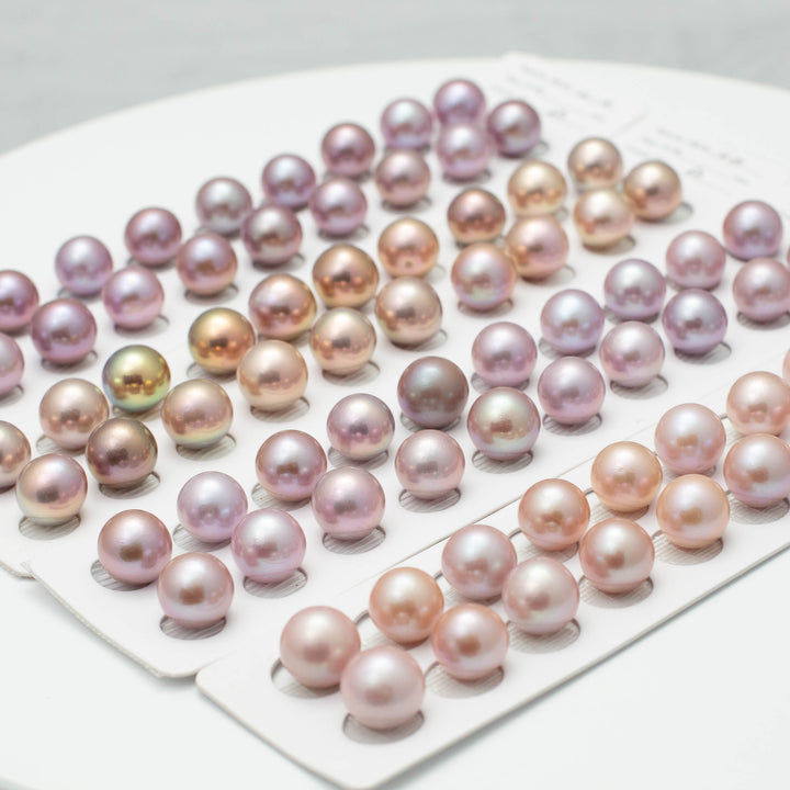 Edison 14-15mm Round Pearls Colorful 6A Pearl Pairs