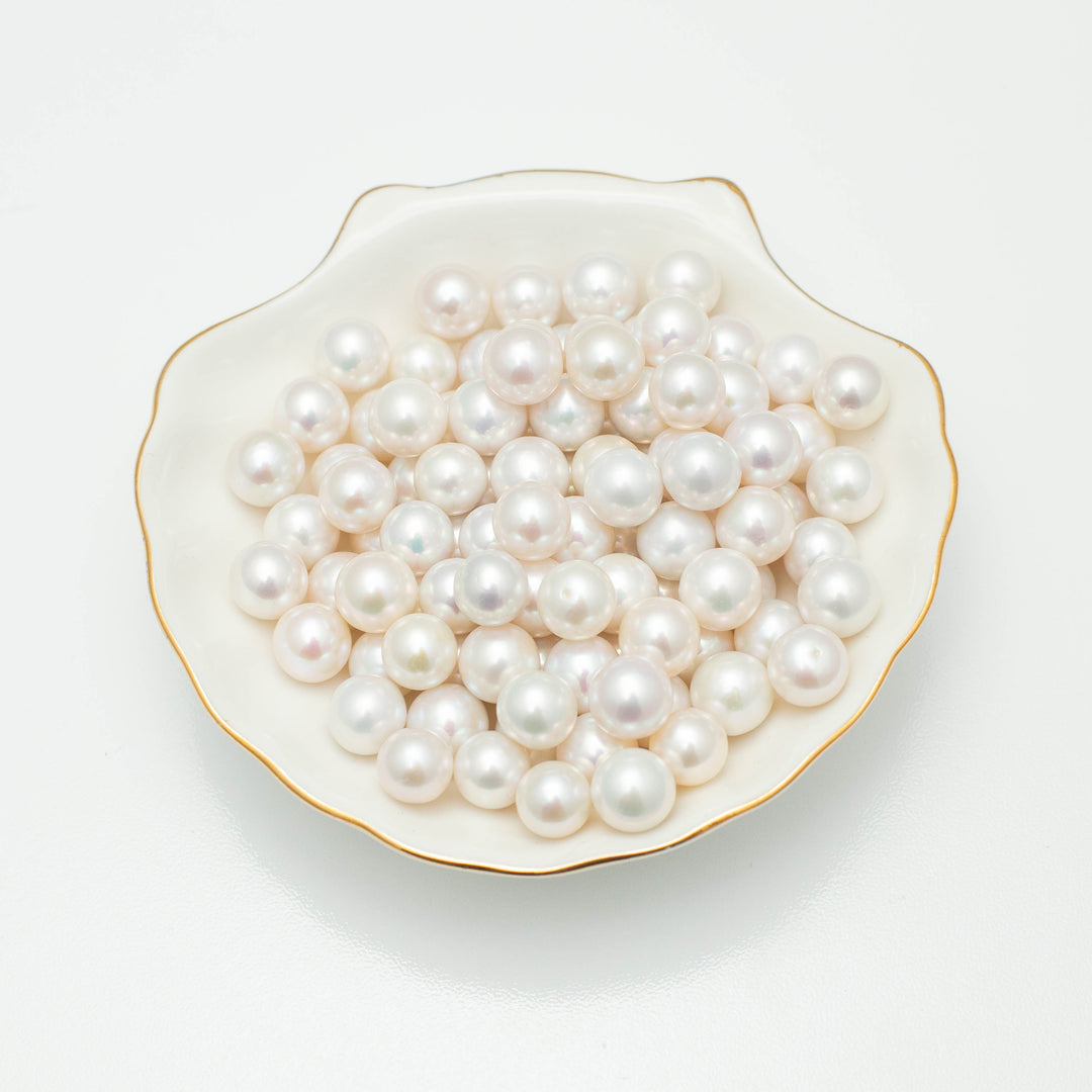 Edison 9-10mm Round Pearls White 7A Single Pearl