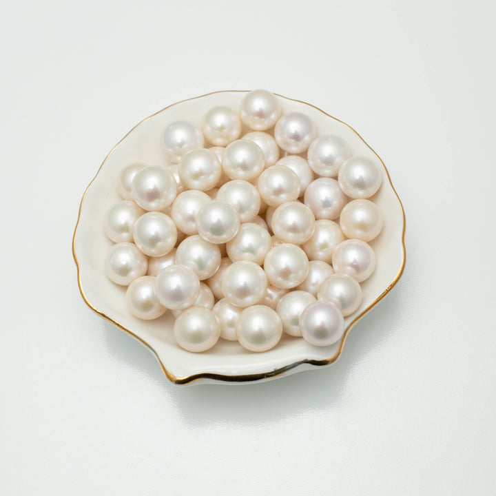 Edison 13-14mm Round Pearls White 7A Single Pearl