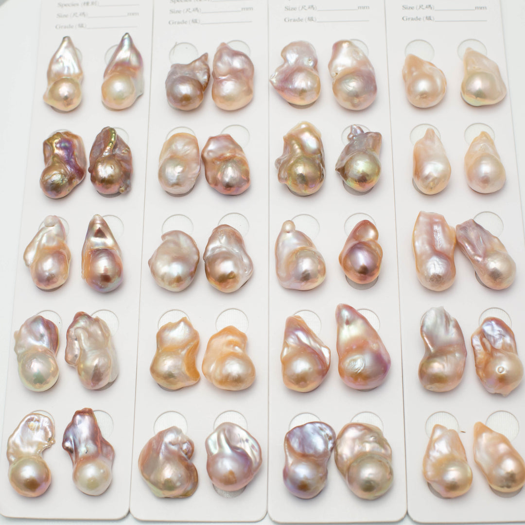 Baroque 15-17mm Fireball Pearls Colorful AAA Pearl Pairs