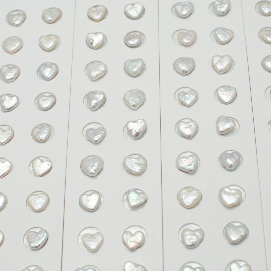 Baroque 11-12mm Heart Pearls White AAA Pearl Pairs