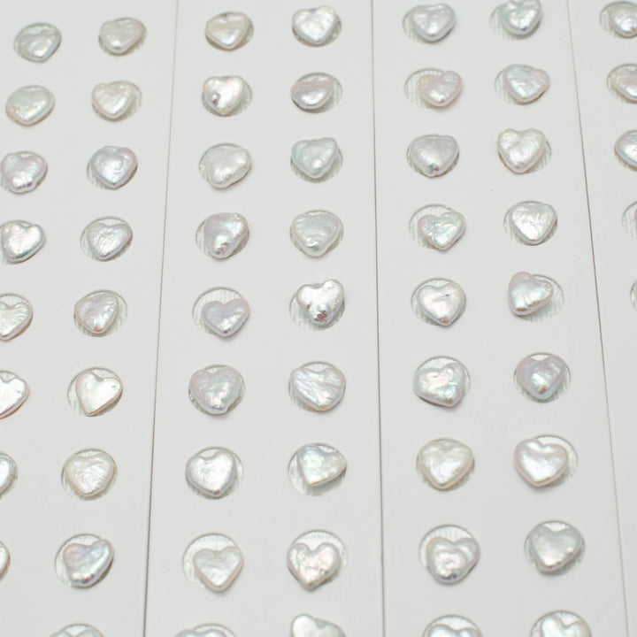 Baroque 11-12mm Heart Pearls White AAA Pearl Pairs