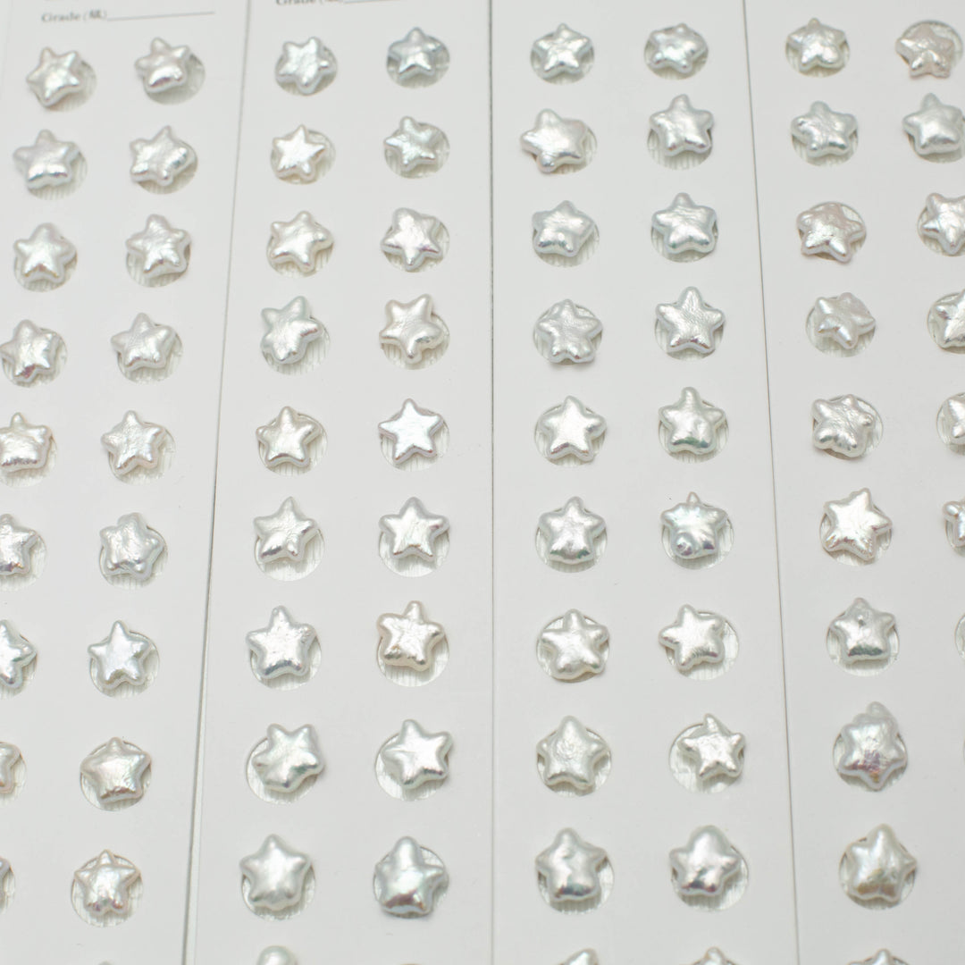 Baroque 11-12mm Five Star Pearls White AAA Pearl Pairs