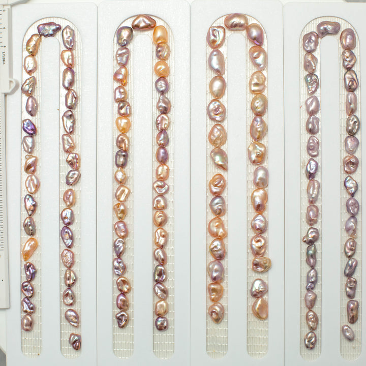 Baroque 8-10mm Keshi Pearls Colorful AAA Pearl Strands