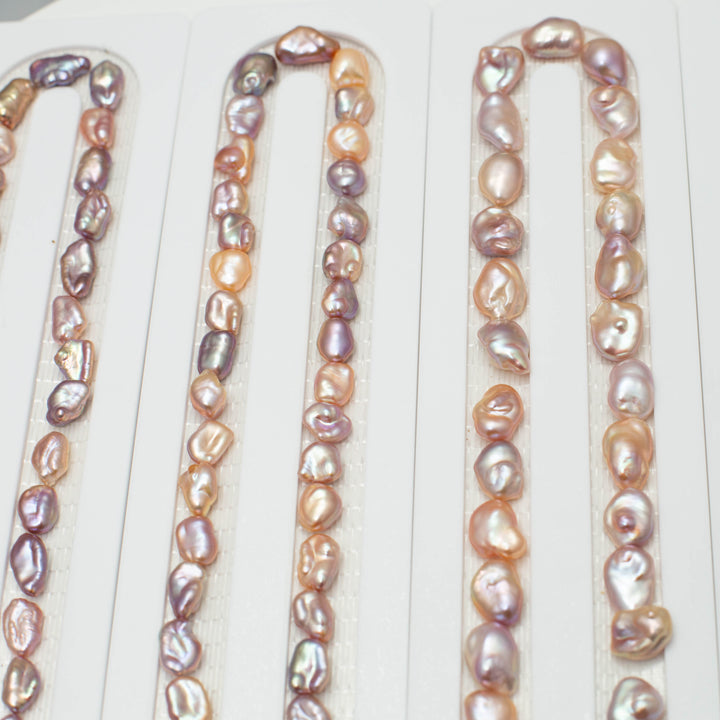Baroque 8-10mm Keshi Pearls Colorful AAA Pearl Strands