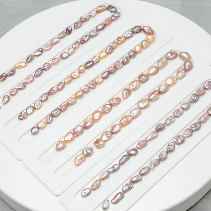 Baroque 8-10mm Keshi Pearls Colorful AAA Pearl Strands