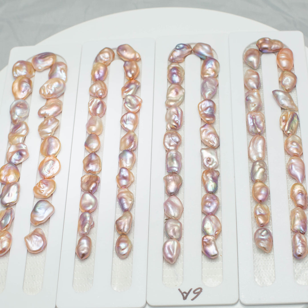 Baroque 14-17mm Keshi Pearls Colorful AAA Pearl Strands