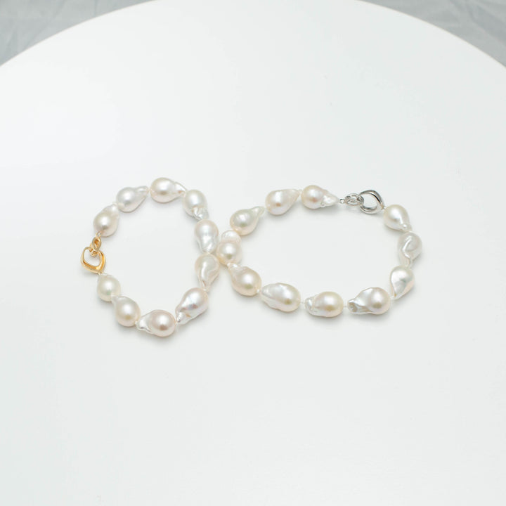 Baroque 11-12mm Fireball Pearls White AAA Pearl Strands