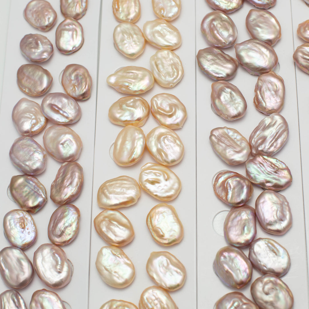 Baroque 15*20mm Oval Pearls Colorful AAA Pearl Pairs