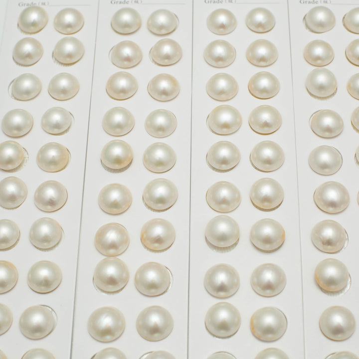 MABE 15-16mm Round Pearls White AAA Pearl Pairs