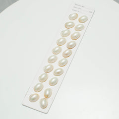 MABE 12-13mm Oval Pearls White AAA Pearl Pairs