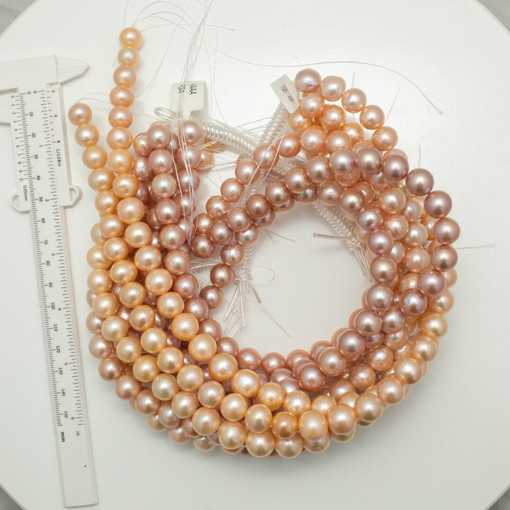 Edison 11-13mm Round Pearls Colorful  AAA Pearl Strands