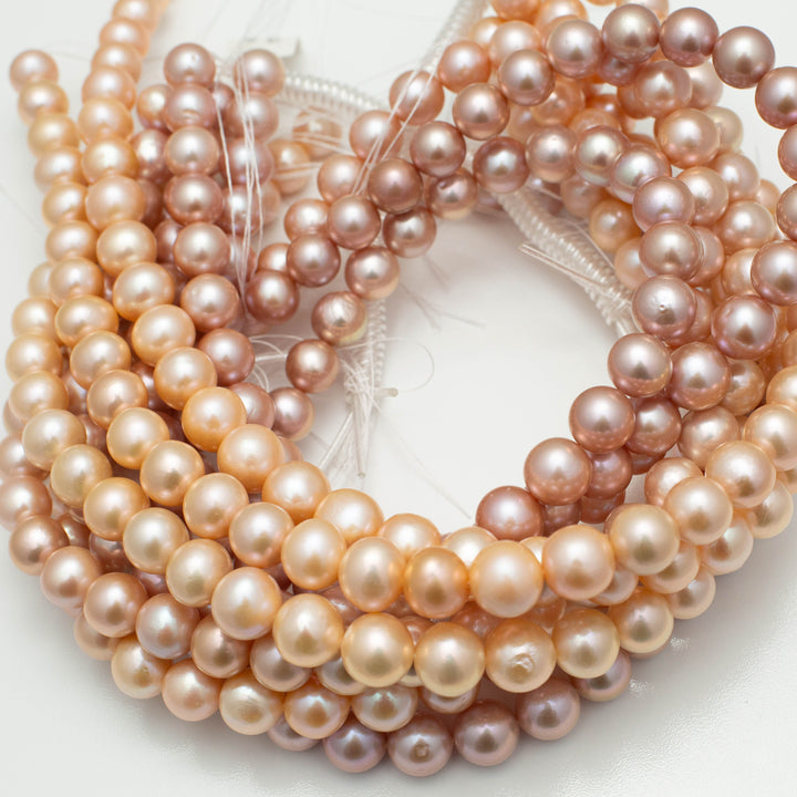 Edison 11-13mm Round Pearls Colorful  AAA Pearl Strands