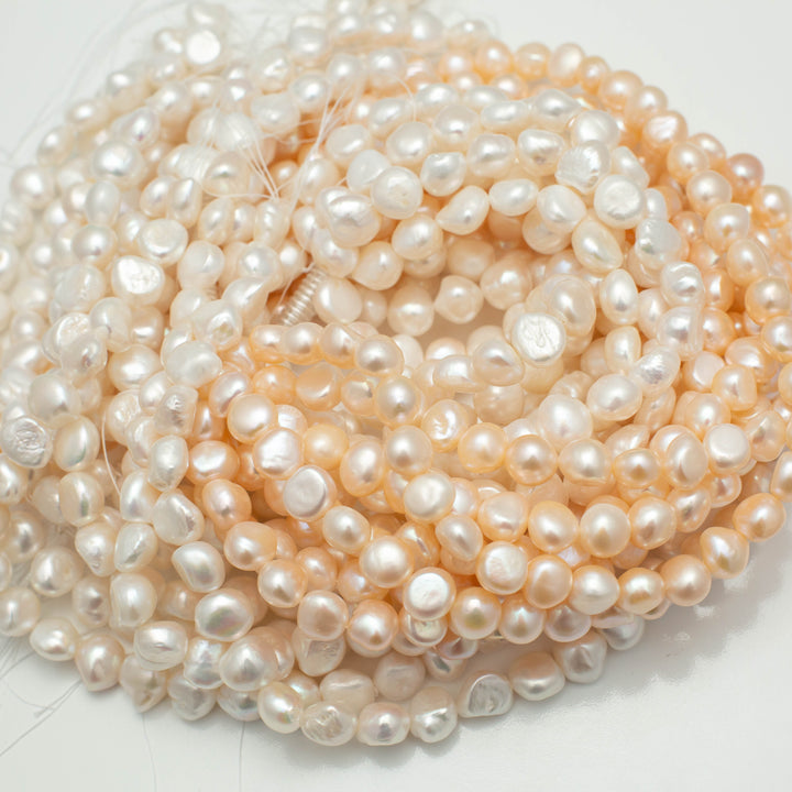 Baroque 12-13mm Nugget Pearls White AAA Pearl Strands