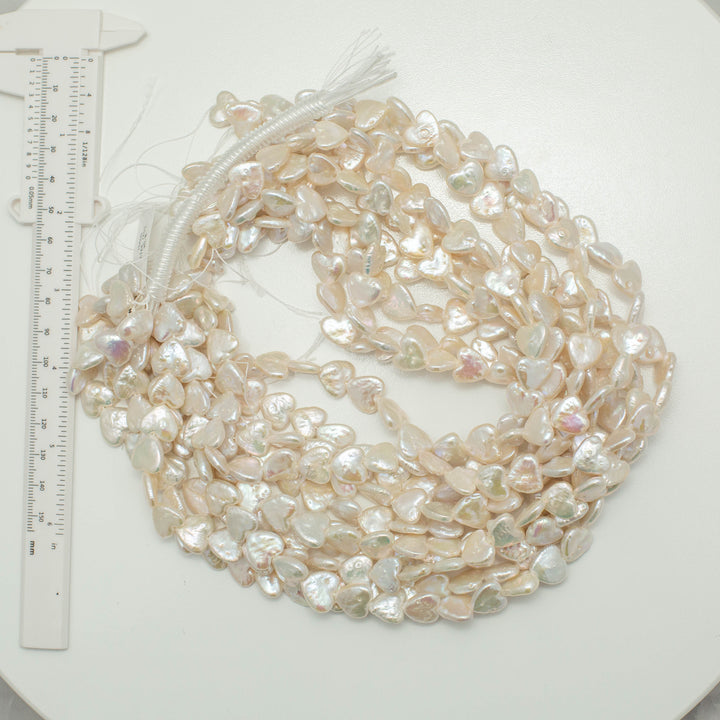 Baroque 12-13mm Heart Pearls White AAA Pearl Strands