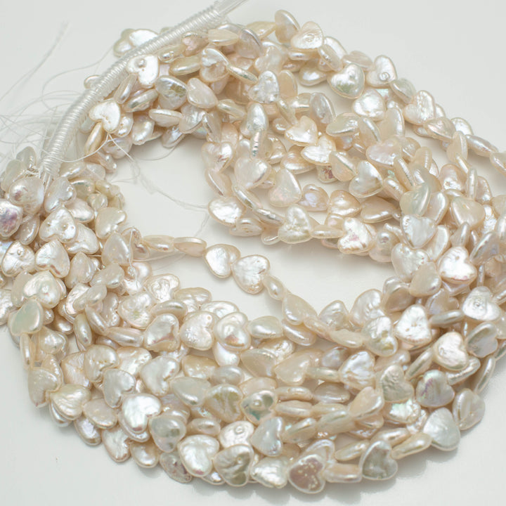 Baroque 12-13mm Heart Pearls White AAA Pearl Strands