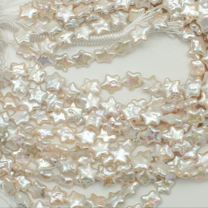 Baroque 11-12mm Five Star Pearls White AAA Pearl Strands