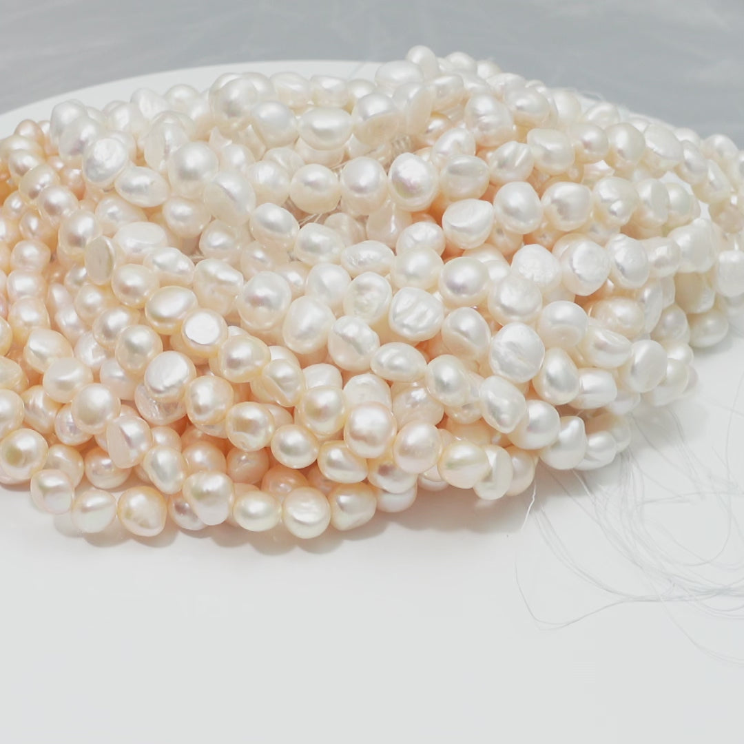 Baroque 12-13mm Nugget Pearls White AAA Pearl Strands