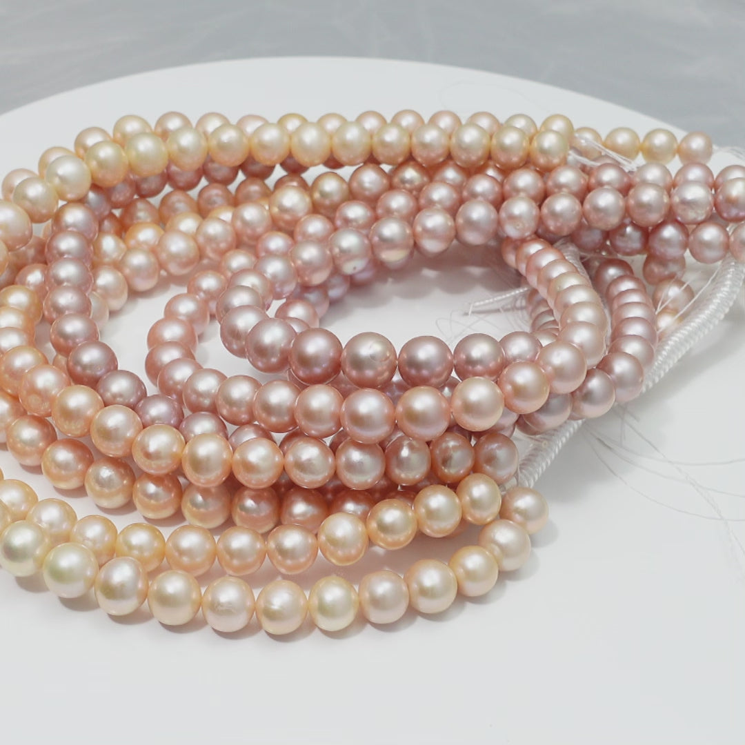 Edison 11-13mm Round Pearls Colorful  AAA Pearl Strands