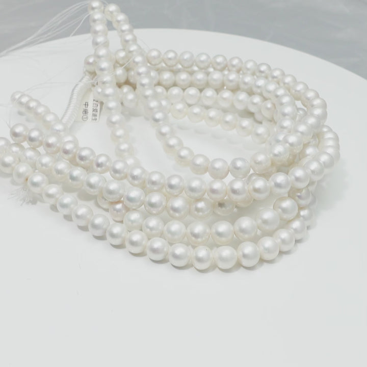 Edison 10-12mm Round Pearls White AAA Pearl Strands
